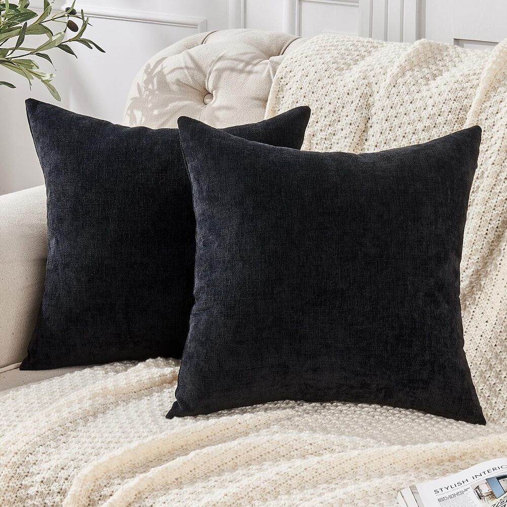 6768 Decorative Square Throw Pillow Covers 18"x18" Inch Set of 2, Super